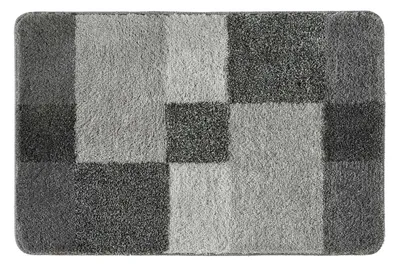 Produktbild von Badematte - 50 x 60 cm - Anthrazit - Grau - Polyacryl - mit Karos