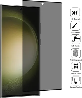Produktbild von Für Samsung Galaxy S23 Ultra 5G 4D Privacy Curved H9 Hart Glas Folie