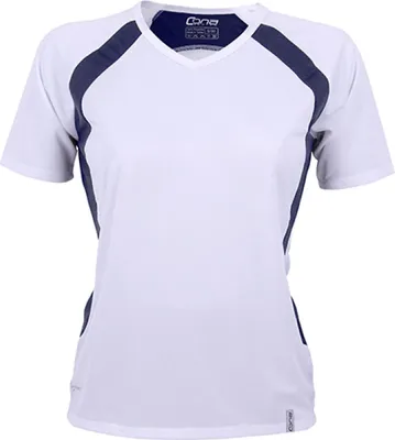 Produktbild von CONA SPORTS CSL05 | Damen Pace Ladies Tech Tee - Farbe: White/Navy - Größe: M