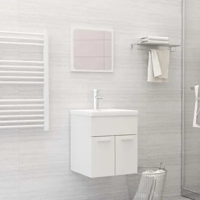 Image de Ensemble de meubles de salle de bain comprenant un miroir et un meuble sous vasque