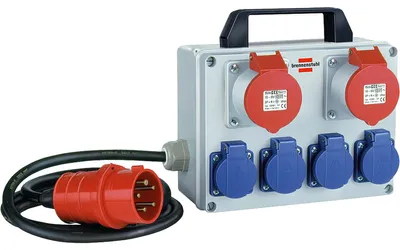 Zdjęcie produktu dla Brennenstuhl kompaktowy rozdzielacz mocy BKV 2/4 T IP44, 1153650