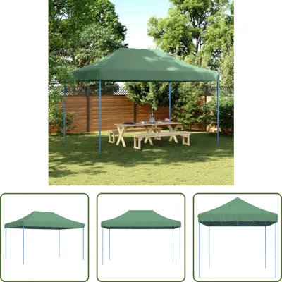 Imagen del producto de Tienda de campaña plegable tipo "pop-up" para eventos, color verde, dimensiones 440x292x315 cm