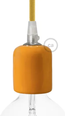 Image de Kit de douille E27 en céramique Creative-Cables - Mandarine