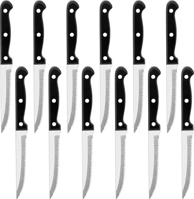 Image de Set de couteaux à steak 12 pièces Acier inoxydable Lavable au lave-vaisselle