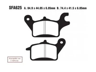 Produktbild von EBC Brakes SFA625 Bremsbeläge Satz Bremsklötze