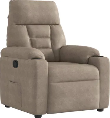Image de Fauteuil relax taupe tissu microfibre