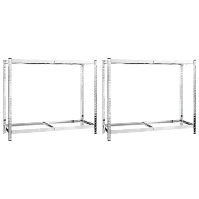 Obrázek produktu pro 2patrové regály na pneumatiky 2 ks stříbrné 110x40x110 cm ocel