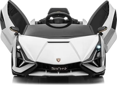 Image de ES-Toys Enfant Voiture électrique Lamborghini Sian Pneus EVA Portes papillon Phares blancs