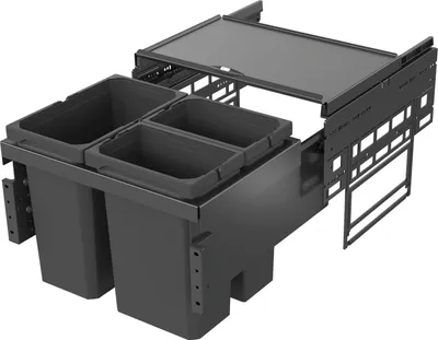 Produktbild von VS ENVI Space S Abfalltrennsystem KB 500mm 12/2 x 75 L Lava