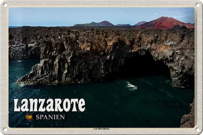 Produktbild von Blechschild Reise 30x20cm Lanzarote Spanien Los Hervideros Küste