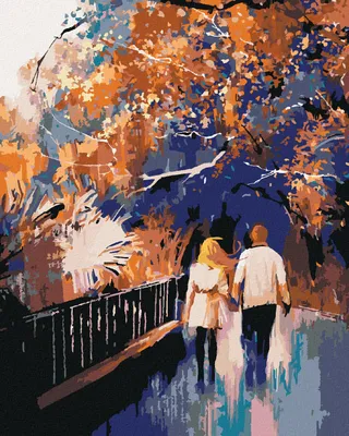 Zdjęcie produktu dla Zuty - Painting by Numbers - ZAMILOVANÝ PARK, 40x50 cm, płótno naciągnięte na ramę