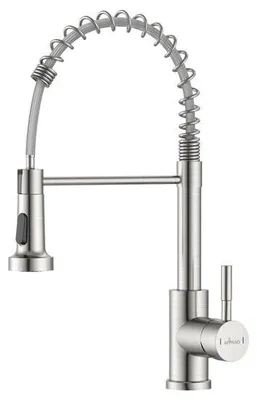 Produktbild von Hogedruck-Küchenarmatur mit Ausziehsprühler, 360° drehbar, Edelstahl, gebürstet