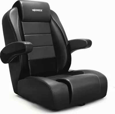 Produktbild von Waterside Reclining Captains Deluxe Bootssitz mit klappbaren Armlehnen Bootsstuhl, Steuerstuhl,