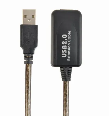 Obrázok produktu pre Gembird USB A/USB A M/F 5m, 5 m, USB A, USB A, USB 2.0, Samec/Samica, Čierna