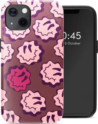 Zdjęcie produktu dla Selencia Vivid Backcover z MagSafe dla Apple iPhone 13 - Wavy Smiley Pink