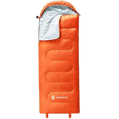 Obrázok produktu pre Spací vak, Turistický, 2 v 1, oranžový, 205x73 cm, Springos