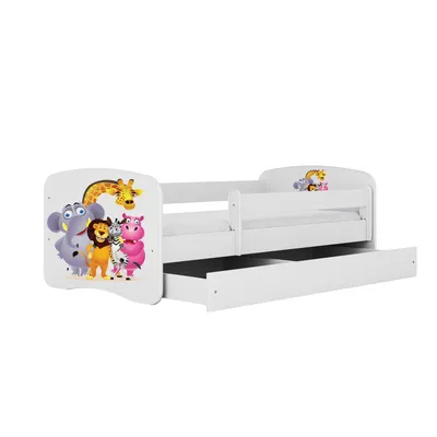 Produktbild von Bett babydreams weiß zoo mit Schublade ohne Matratze 160/80