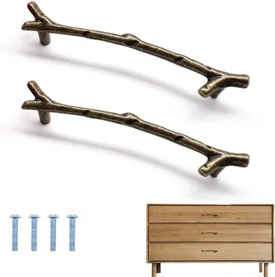 Immagine prodotto di Maniglie in bronzo Kastgrepen da 127 mm - design antico - confezione da 2