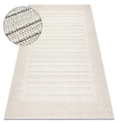 Zdjęcie produktu dla Dywan JERSEY 19261 krem - Ramka pętelkowy, strukturalny BOHO beżowy 120x170 cm
