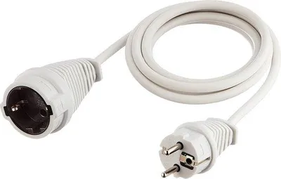 Immagine prodotto di Prolunga in plastica da 2 m, cavo interno bianco