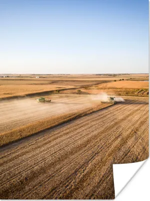 Produktbild von MuchoWow® Poster Feld - Bauernhof - Traktor - Landwirt - Landleben 120x160 cm - Wandbilder