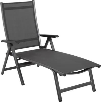Produktbild von MWH Elements Klappbare Liege - Material: Aluminium, Farbe: Eisengrau, Maße: 140 cmx70 cmx104,5 cm; 879311