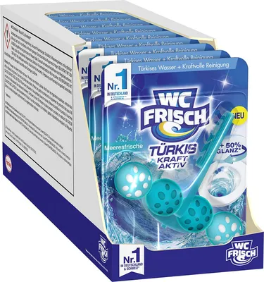 Produktbild von WC FRISCH Kraft Aktiv Türkisspüler Meeresfrische 10x50g WC-Reiniger Reinigung