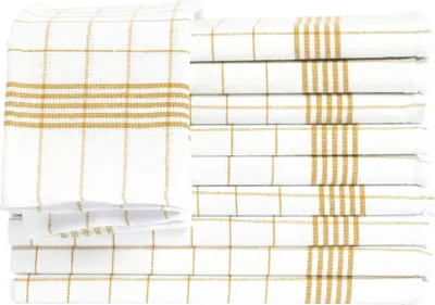 Produktbild von Geschirrtücher 50x70 cm im 20er Set aus 100% Baumwolle, Küchentücher Gold