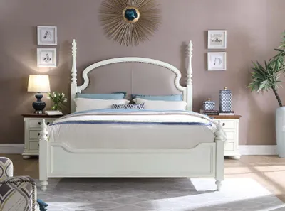 Produktbild von Bett Nachttisch 3tlg.Schlafzimmer Set Design Modern Luxus Betten Gruppe Holz