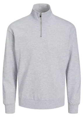 Produktbild von Jack & Jones Bradley-Sweatshirt mit halbem Reißverschluss, Grau XL