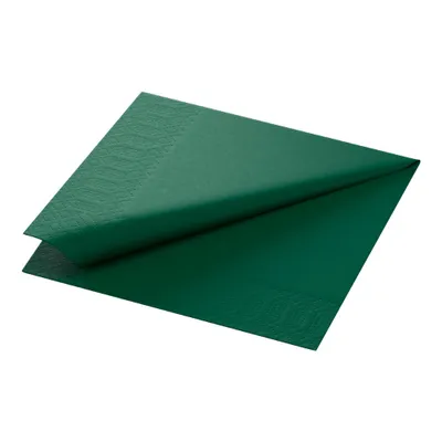 Produktbild von Duni Zelltuchservietten 33 x 33 cm 3-lagig 1/4 Falz 250 Stück jägergrün - 4 Stück