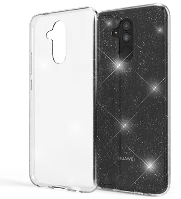 Obrázek produktu pro NALIA Glitter Case kompatibilní s Huawei Mate20 Lite Glitter Silicone Case Cover Transparent