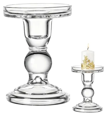 Glaskerzenhalter, klar, 8,8 cm, für Teelichter & Stumpenkerzen