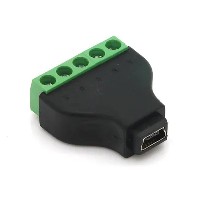 Produktbild von Adapter, 5 Pin Terminalblock - Mini USB 2.0 Typ B Buchse