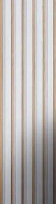 Produktbild von Lamelldekor 22x120 cm - Wandlamellen - MDF-Lamellen - HDF-Platten - WEISS