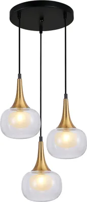 Obrázok produktu pre Trojitá čierna mosadzná závesná lampa 3xG9 KONILA Italux PND-99709-3A-BRO-CL