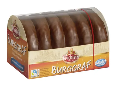 Obrázek produktu pro Wicklein Burggraf Norimberské oplatky perníkové mléčná čokoláda 200g