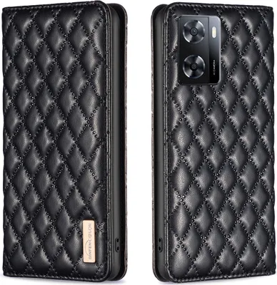 Produktbild von OPPO A57 4G Hülle, Elegant Bookstyle Flip Leder Kartenfächer Schutzhülle mit Ständer für OPPO A57 4G Schwarz