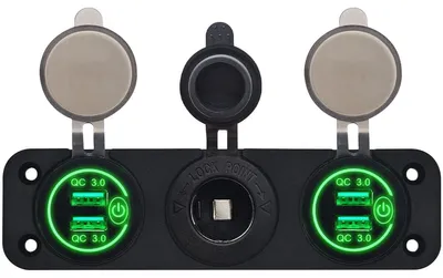 Produktbild von ProRide 12V USB Autoladegerät 2 Ports QC3.0, Voltmeter, 12V/24V