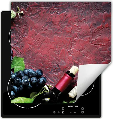 Produktbild von DarHaus Herdabdeckplatte 50x52 cm Anti Rutsch Matte Aufrollbar, Wein
