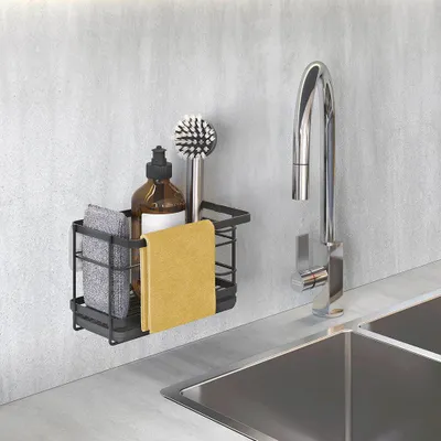 Immagine prodotto di metaltex 352900000 metaltex Organizer per lavello U-Fix Tokyo LAVA, nero opaco
