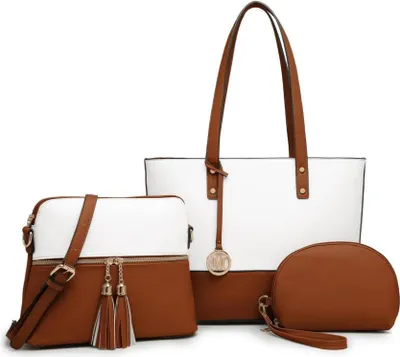 Image de Femmes sac à main 3 pièces ensembles grand sac shopper tote bag anse