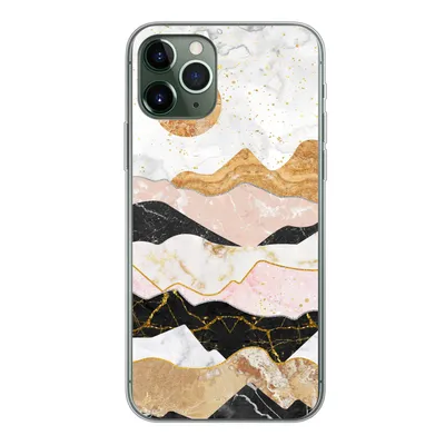 Produktbild von MuchoWow® Handyhülle Schutzhülle Hülle für iPhone 11 Pro Marmor - Gold - Pastell Silikon Softcase Handy Hülle - Handy