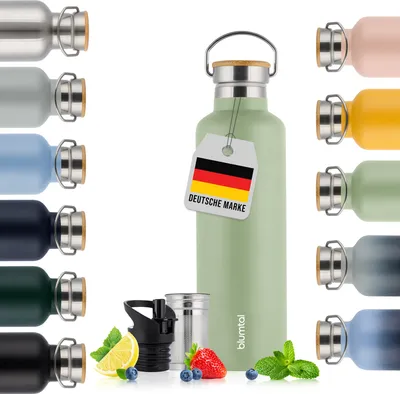 Zdjęcie produktu dla Termos Blumtal 750ml - dwuścienna butelka do picia ze stali nierdzewnej 750ml - izolowana butelka 750ml bez BPA - butelka do picia ze stali nierdzewnej - butelka do herbaty - termos do picia - butelka sportowa