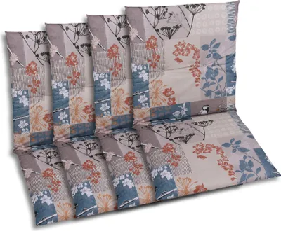 Produktbild von GO-DE Textil, Sesselauflage Niederlehner, 4er-Set, Farbe: taupe, Maße ca.: 98 cm x 48 cm x 5 cm