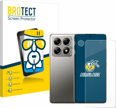 A product shot of a phone screen protector and its packaging.
