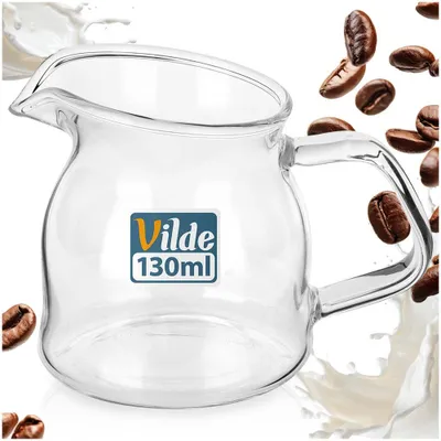 Produktbild von Vilde | Milchkännchen Glas 130 ml - Sahnekännchen für Kaffee und Tee - Spülmaschinenfest