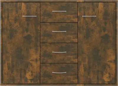 Zdjęcie produktu dla The Living Store kredens dąb wędzony 88x30x65 cm materiał drewnopochodny