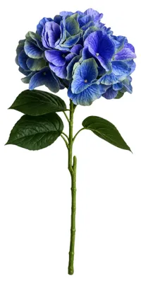 Produktbild von G.blümt Künstliche Hortensien 64 cm lang, Kunstblumen Real Touch wie echt, Blaues Lavendel 1 Stück
