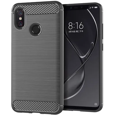 Zdjęcie produktu dla Etui ochronne do telefonu Xiaomi Mi 8 Pro Case Cover Carbon Optic Grey